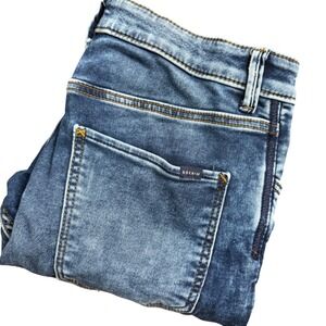 REGAL EXCHANGE Womens Jeans Blue Wash Straight‎ Leg Size 16 Cotton Spandex Blend